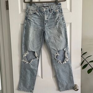American Eagle Outfitters Super High Rise Ankle Straight Jeans 2R